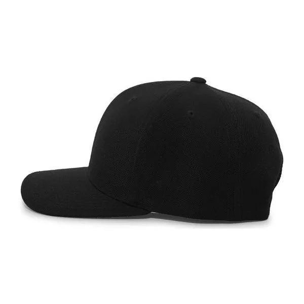 Black Sheep Big League Pro Wool Snapback Hat Black