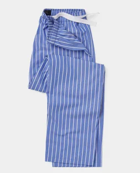 Blue Stripe Cotton Lounge Pants