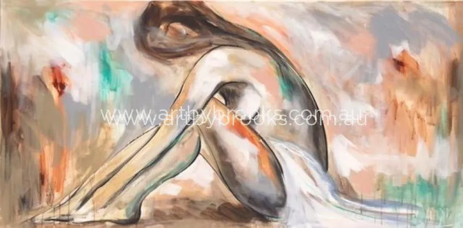 Blush nude reclining 2 - art print