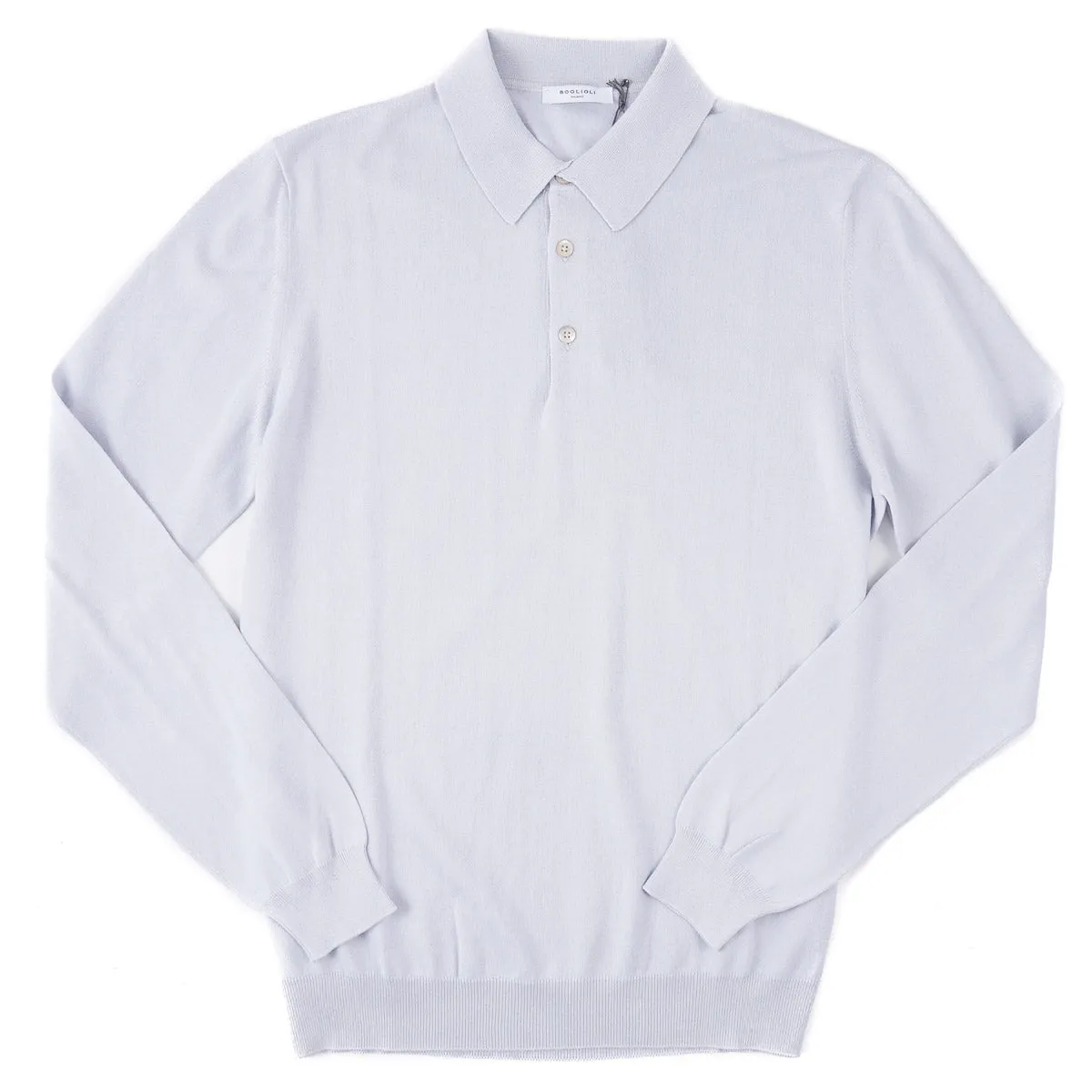 Boglioli Soft-Knit Cotton Polo Sweater