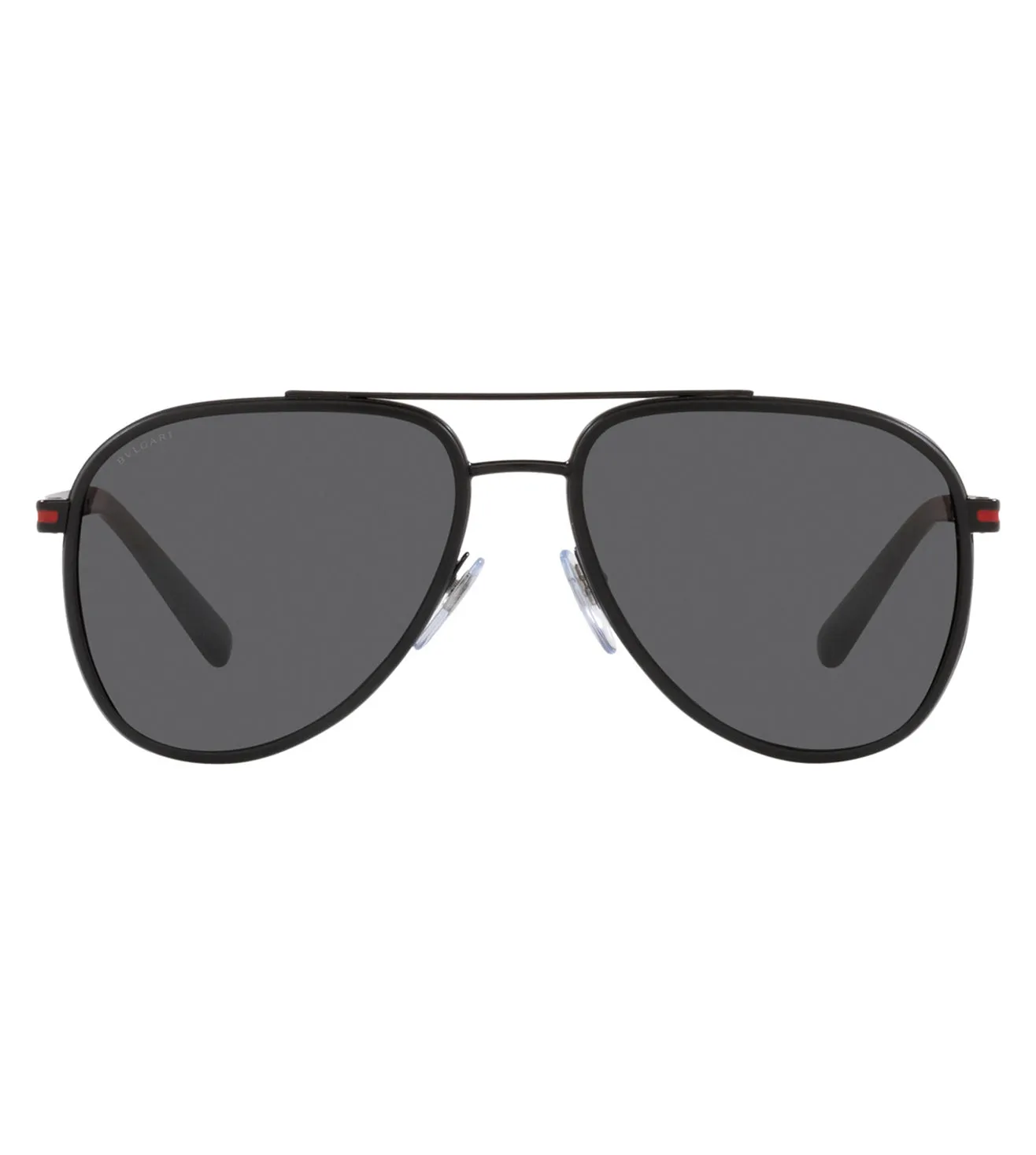 Bvlgari Men's Dark Grey Aviator Sunglasses