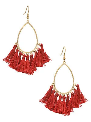 Caren Bestselling Teardrop Tassel Statement Earrings