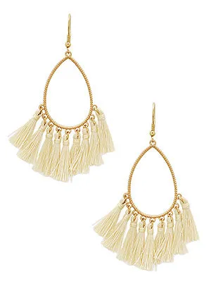 Caren Bestselling Teardrop Tassel Statement Earrings