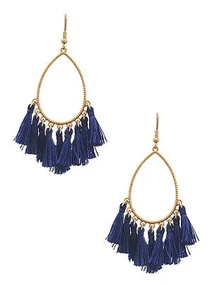 Caren Bestselling Teardrop Tassel Statement Earrings