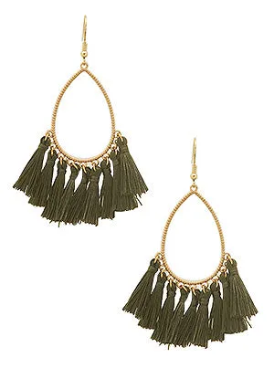 Caren Bestselling Teardrop Tassel Statement Earrings