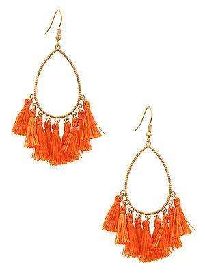 Caren Bestselling Teardrop Tassel Statement Earrings