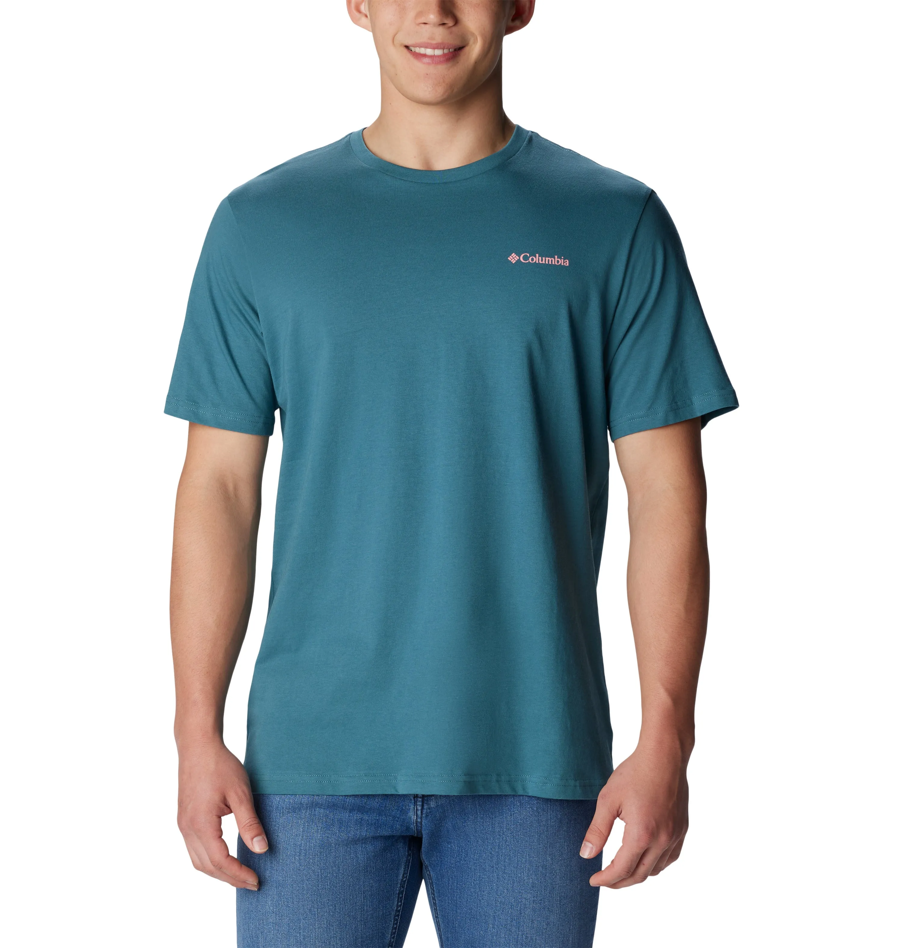 Columbia Men's North Cascades Short Sleeve Tee (Cloudburst/CSC Box Logo)