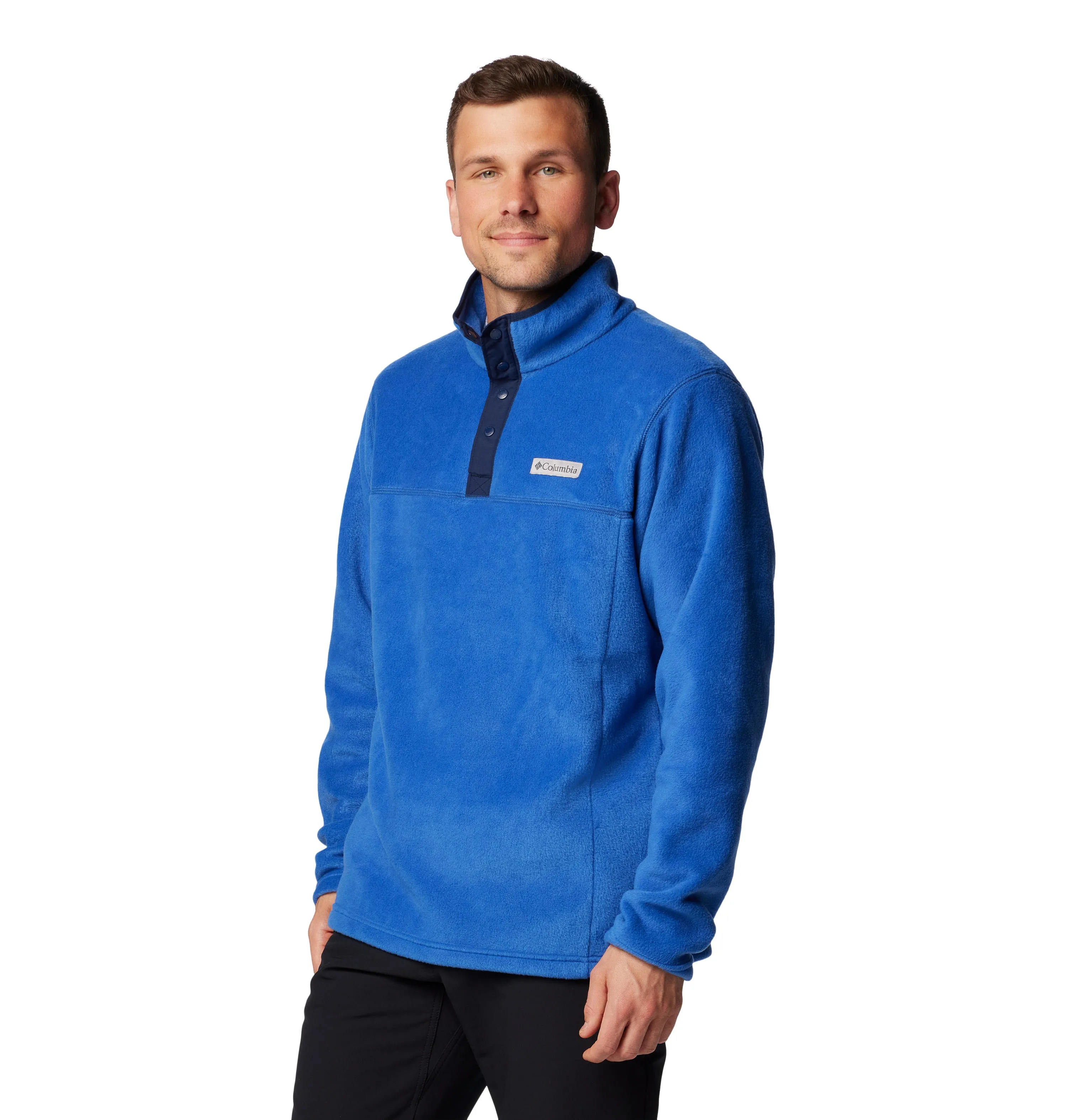 Columbia Men's Steens Mountain II Half Snap Fleece Top (Mountain Blue)