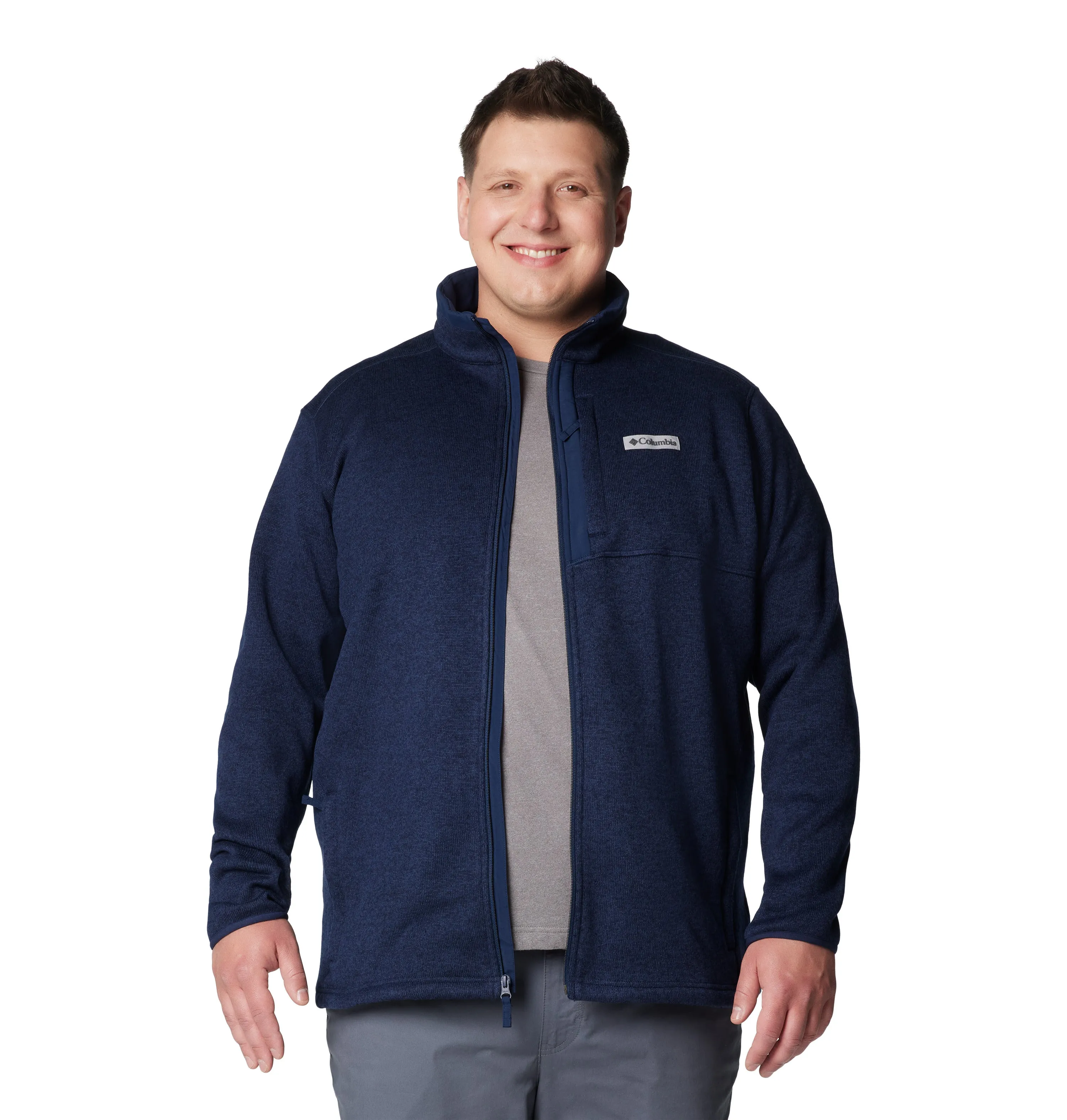 Columbia Men's Sweater Weather II Full Zip Fleece (Collegiate Navy)