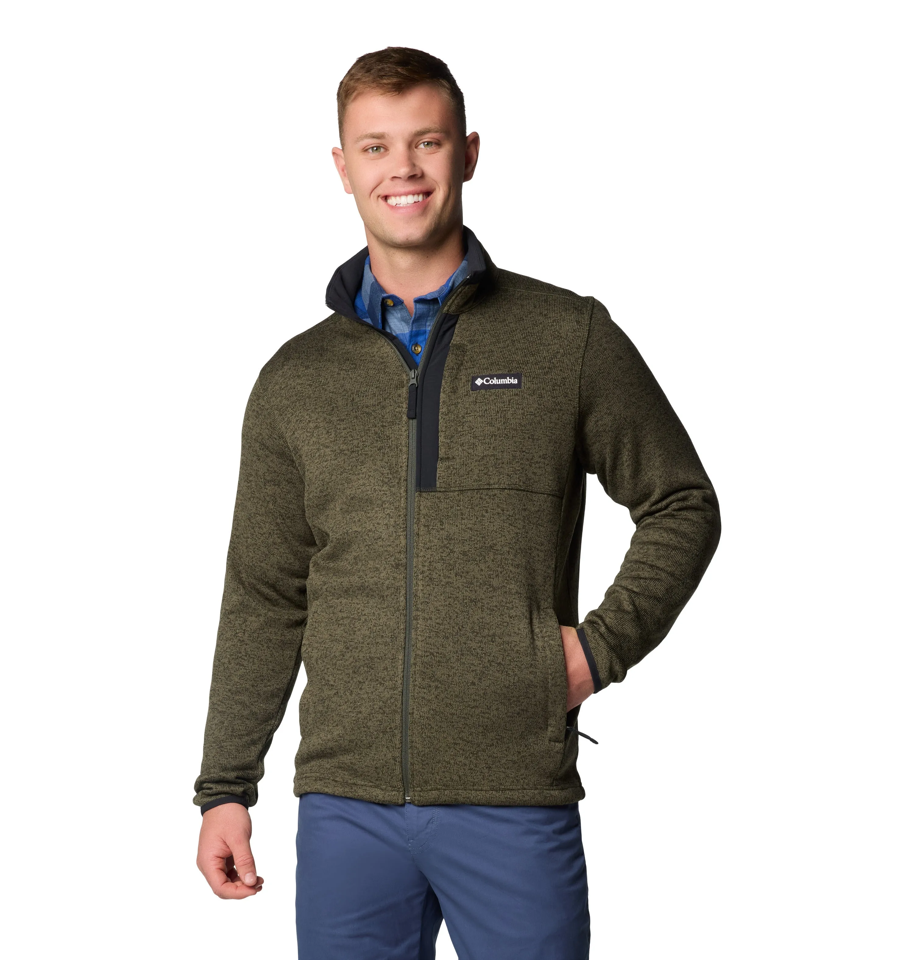 Columbia Men's Sweater Weather II Full Zip Fleece (Greenscape Heather)