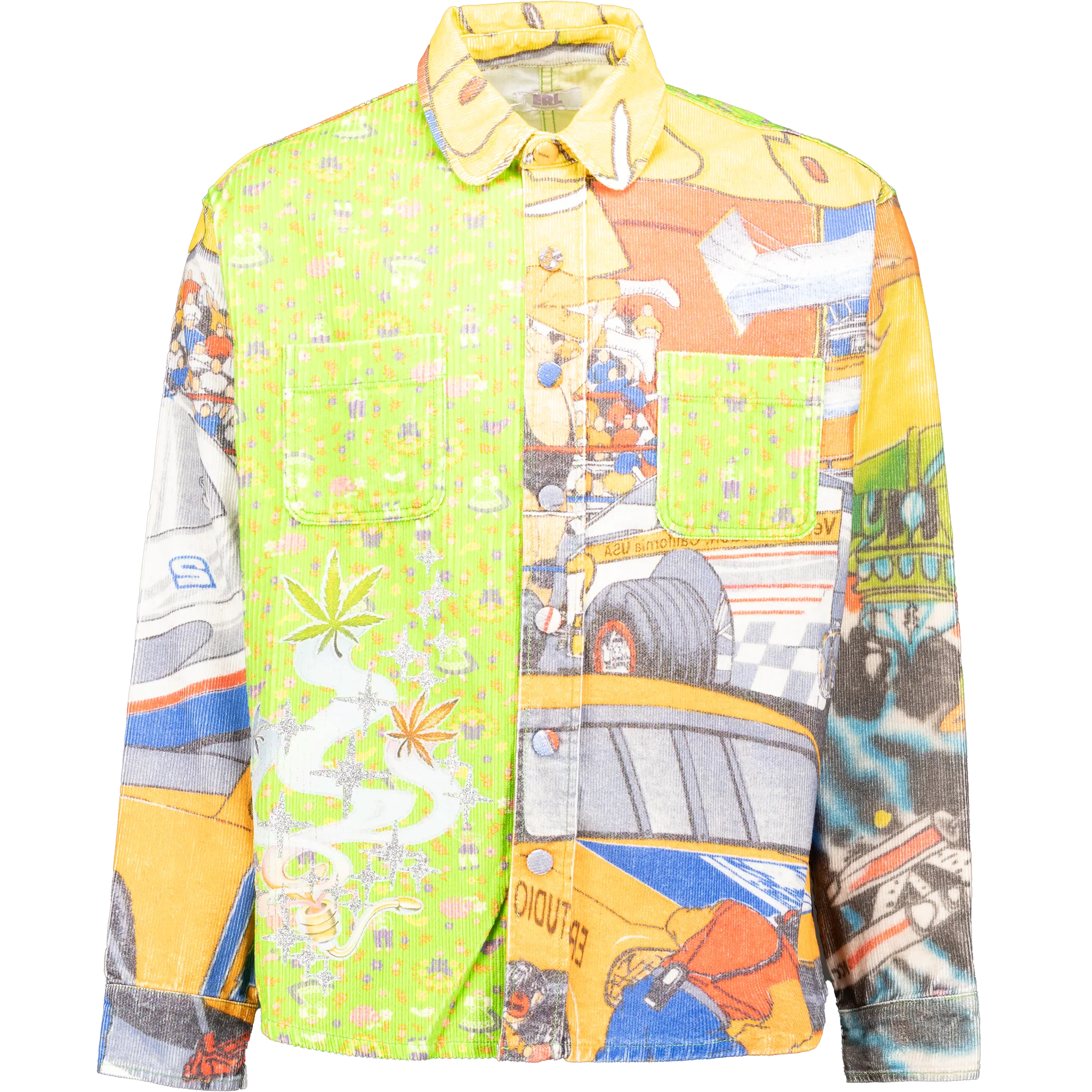 Corduroy Printed Overshirt Woven