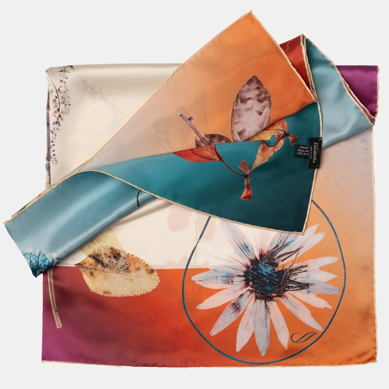 Cristina - Hand Rolled Silk Foulard - Champagne