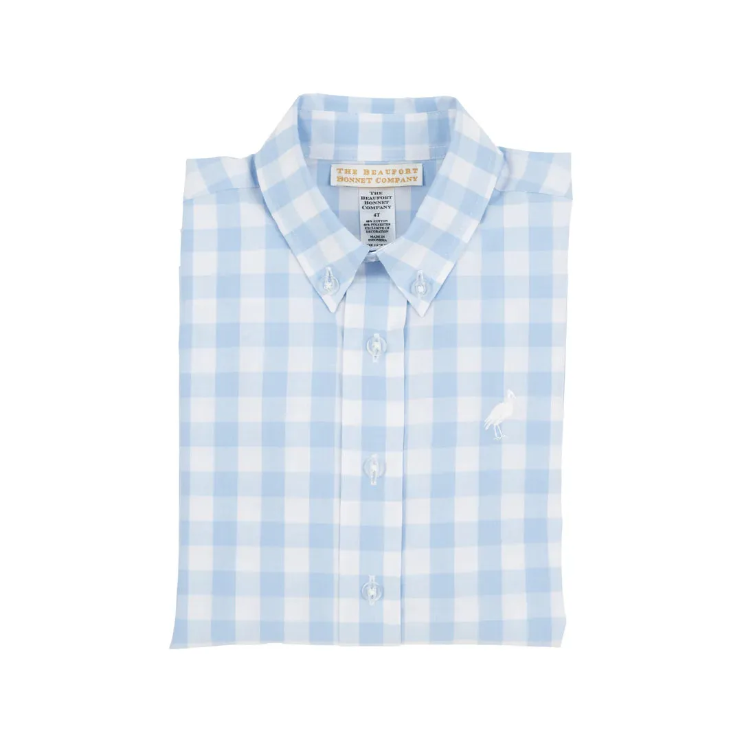 Dean's List Dress Shirt
Beale Street Blue Check with Worth Avenue White Stork