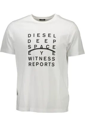 Diesel White Cotton Men Men's T-Shirt