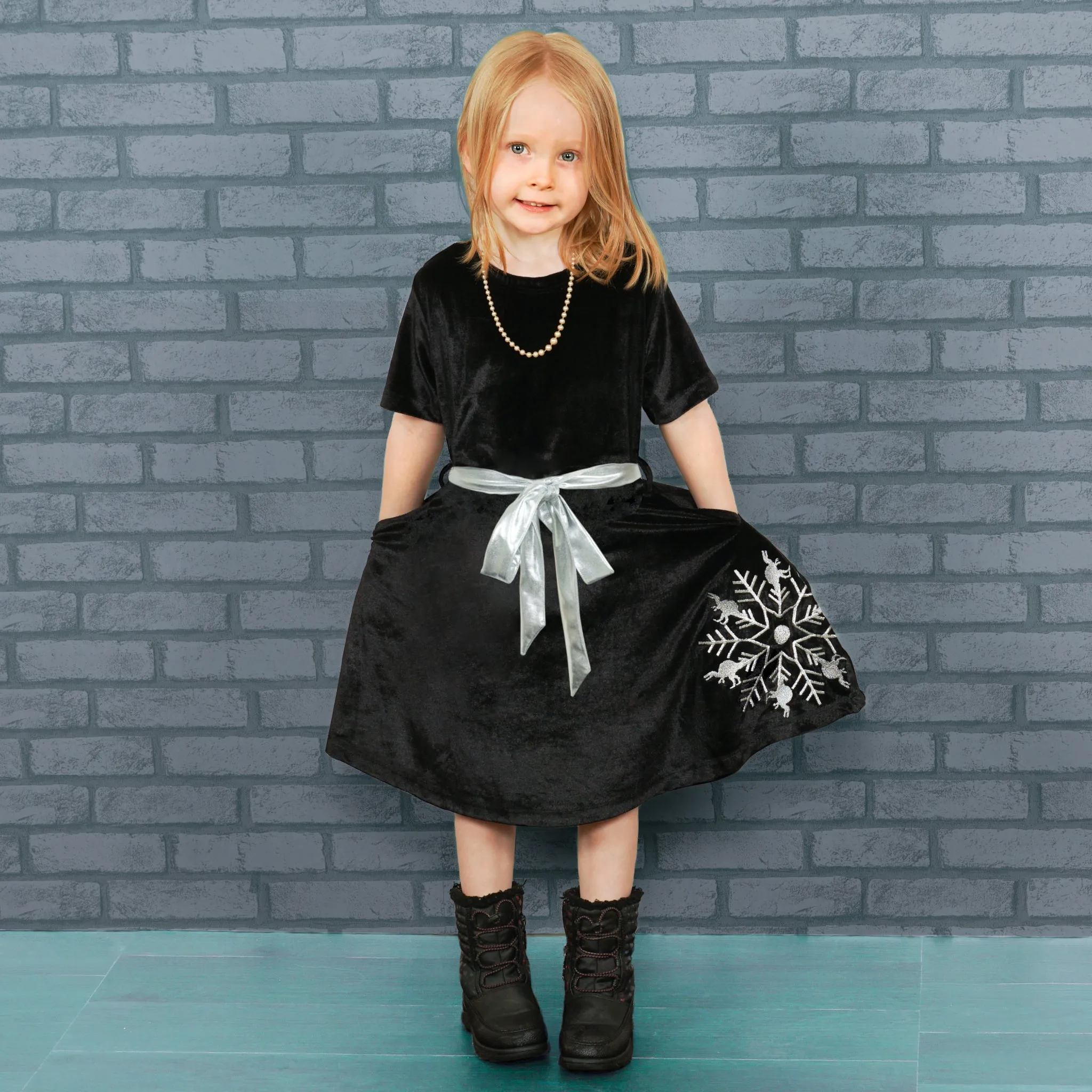 Dinoflake Kids Dress [FINAL SALE]