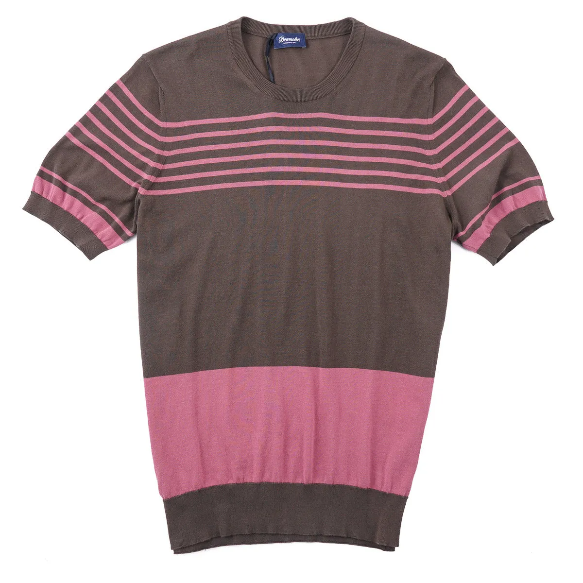 Drumohr Short-Sleeve Light Cotton Sweater