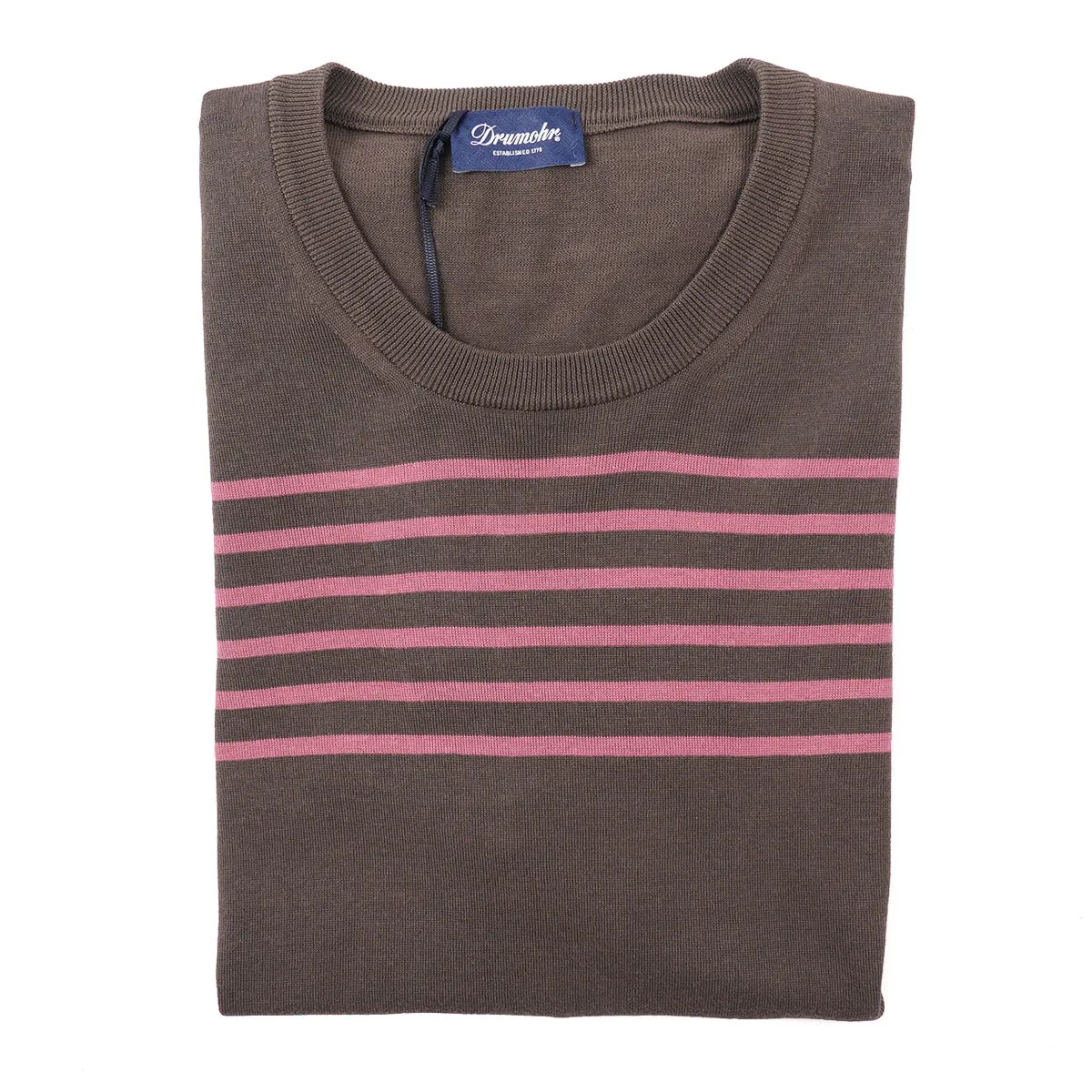 Drumohr Short-Sleeve Light Cotton Sweater