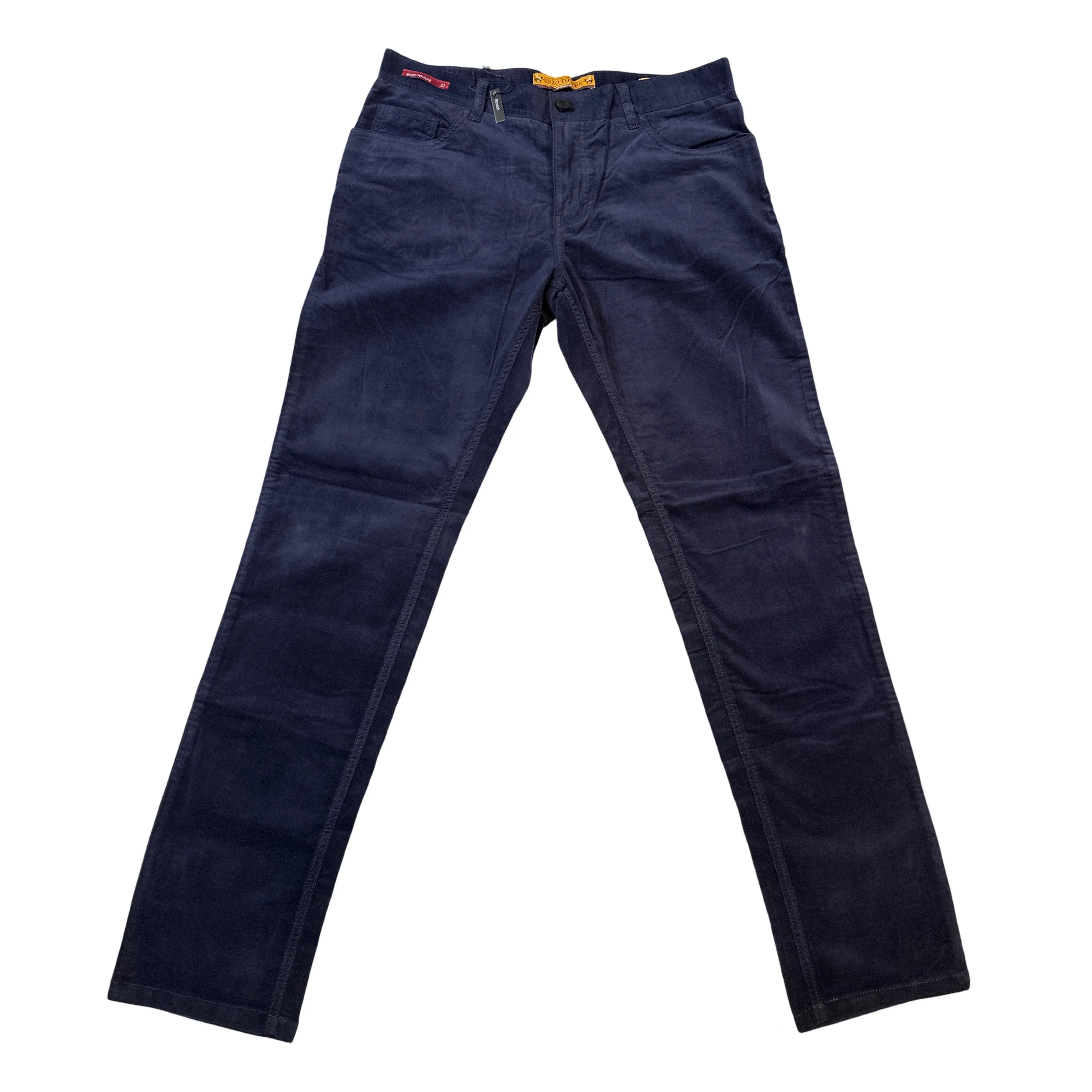 Enzo Alpha-387 Dark Navy Velour High End Pants