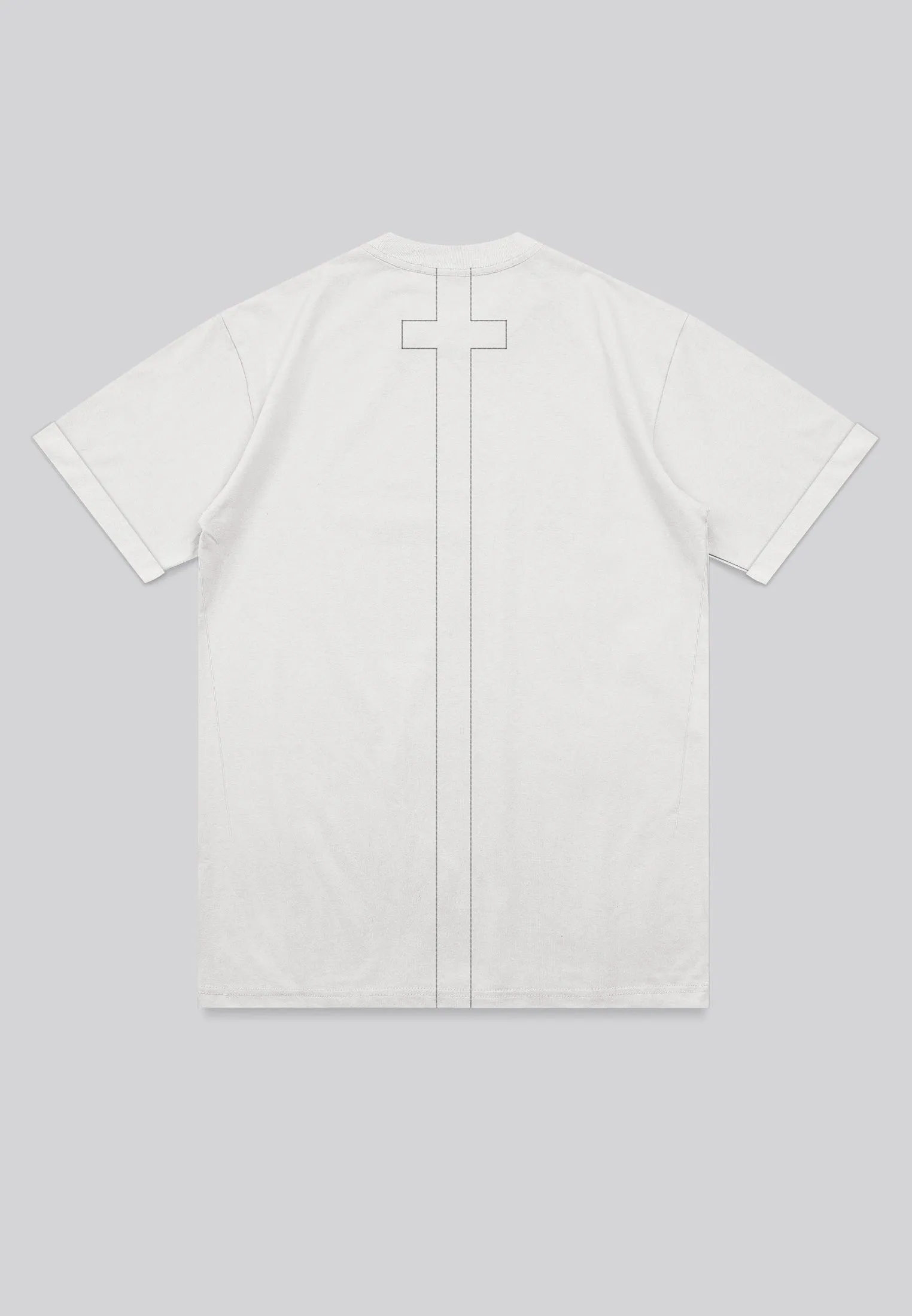 ESSENTIAL ROLLED CUFF T-SHIRT OFF WHITE