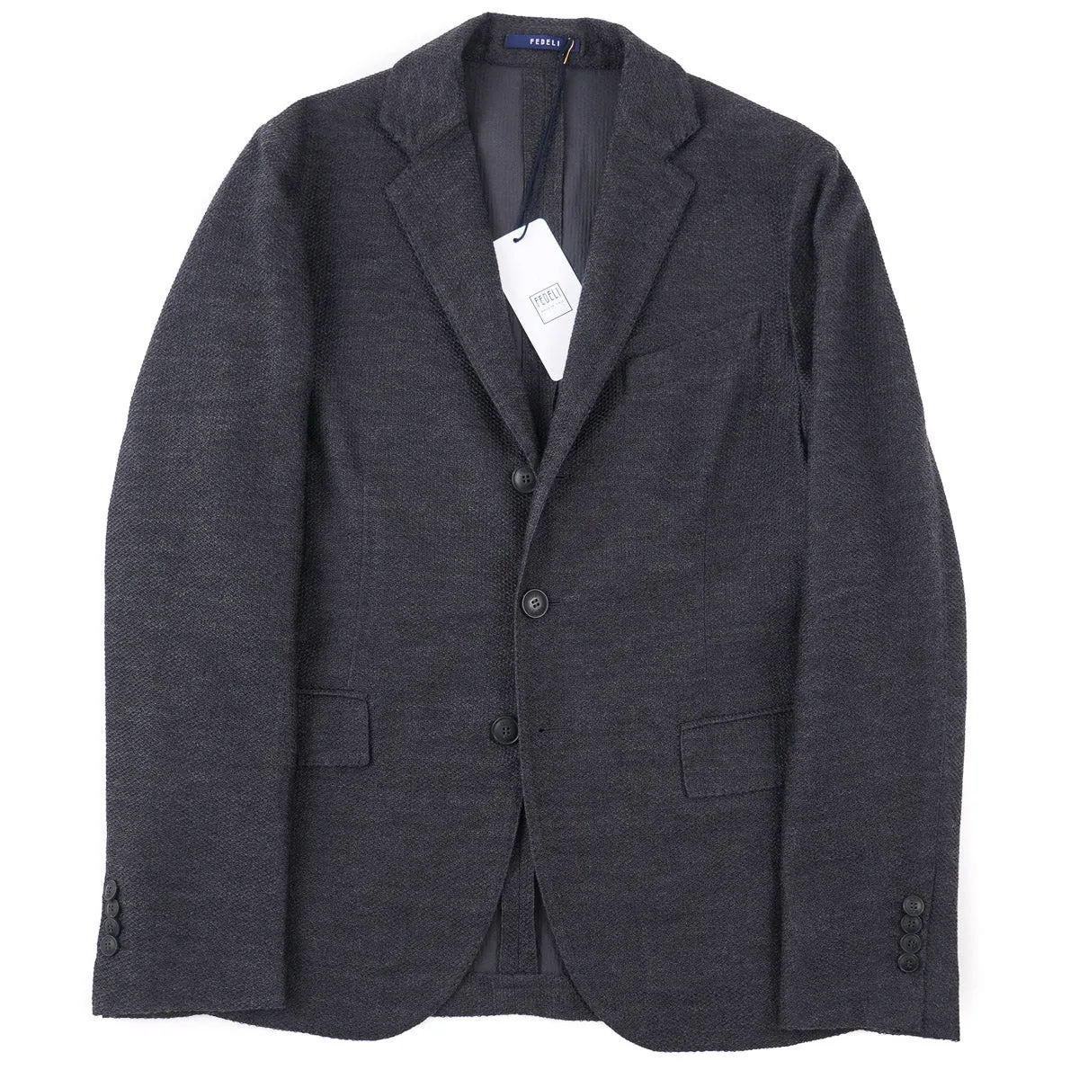 Fedeli Piquet Wool-Silk-Cashmere Blazer