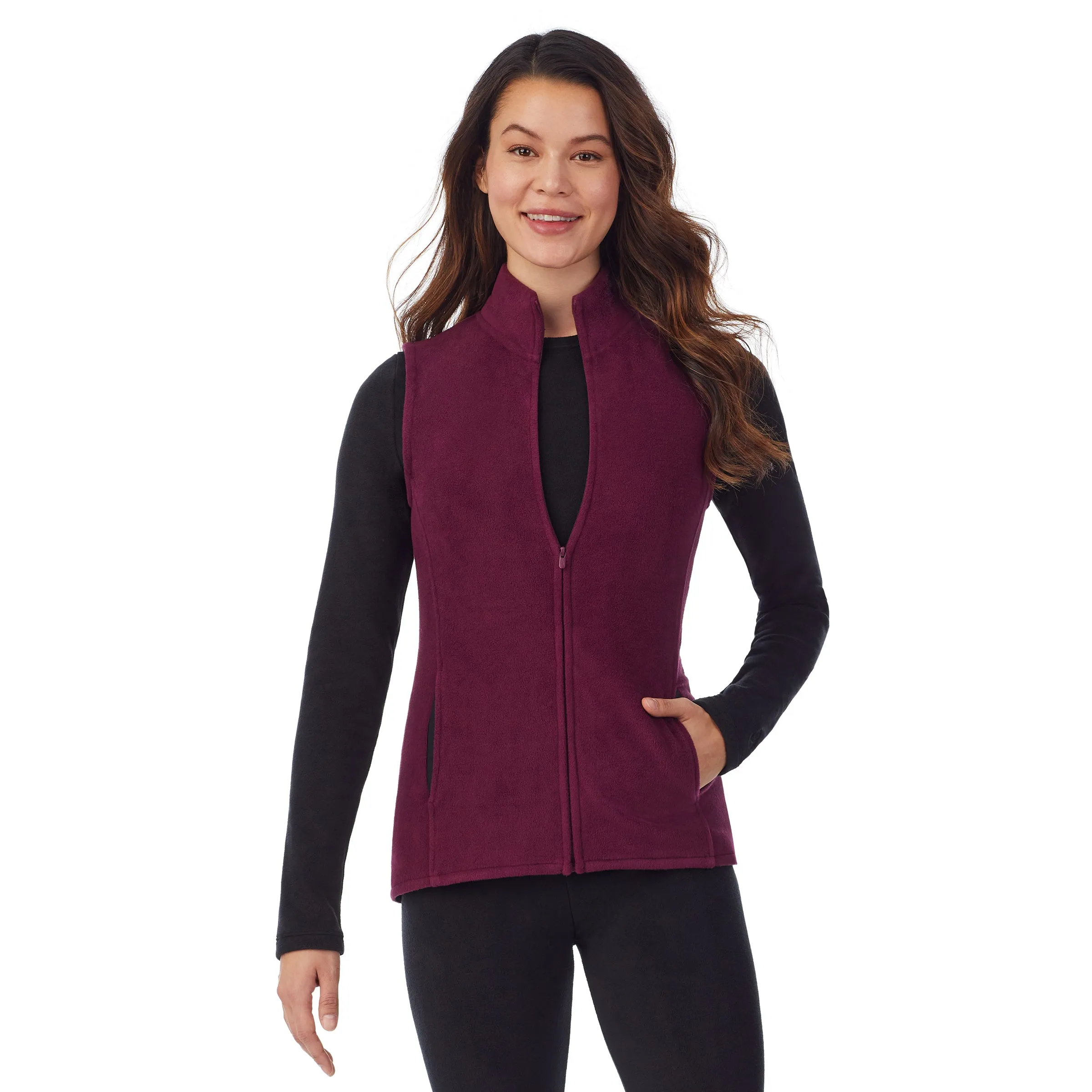 Fleecewear With Stretch Full Zip Vest