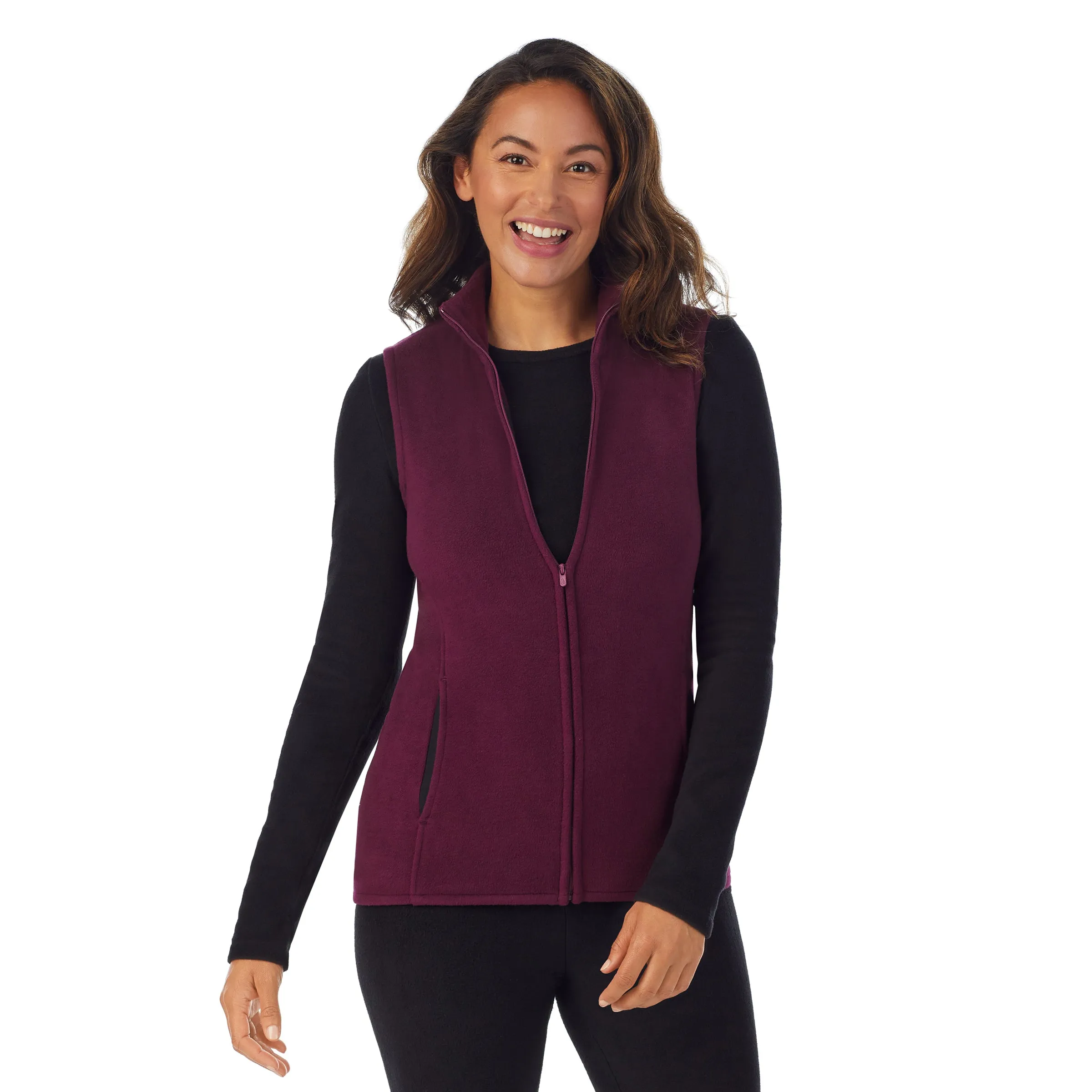 Fleecewear With Stretch Full Zip Vest