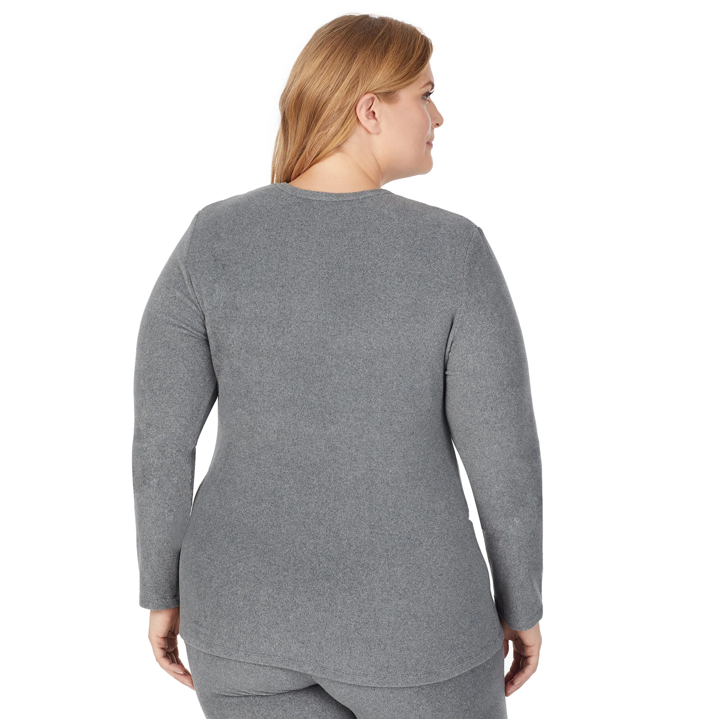 Fleecewear With Stretch Long Sleeve Crew PLUS