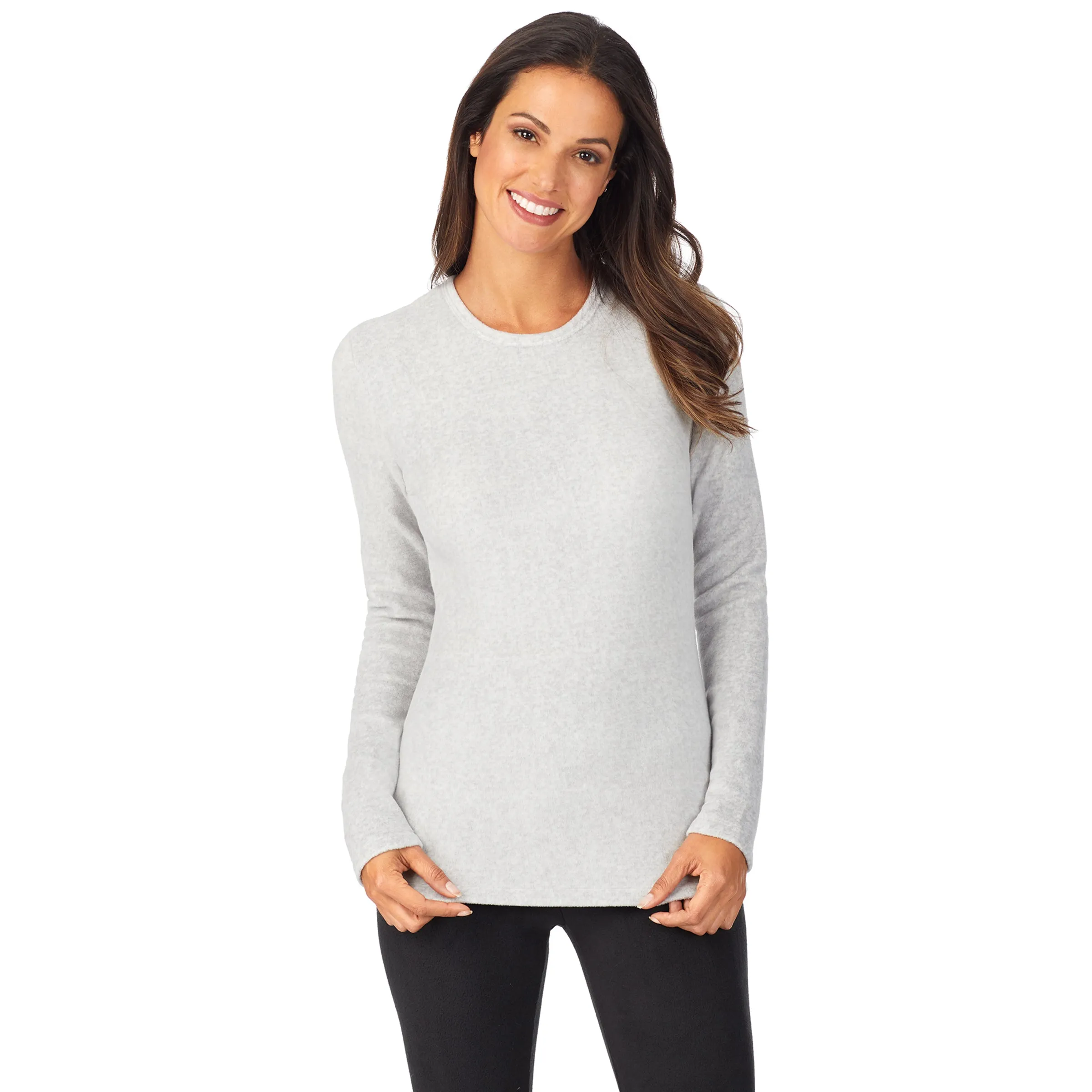 Fleecewear With Stretch Long Sleeve Crew