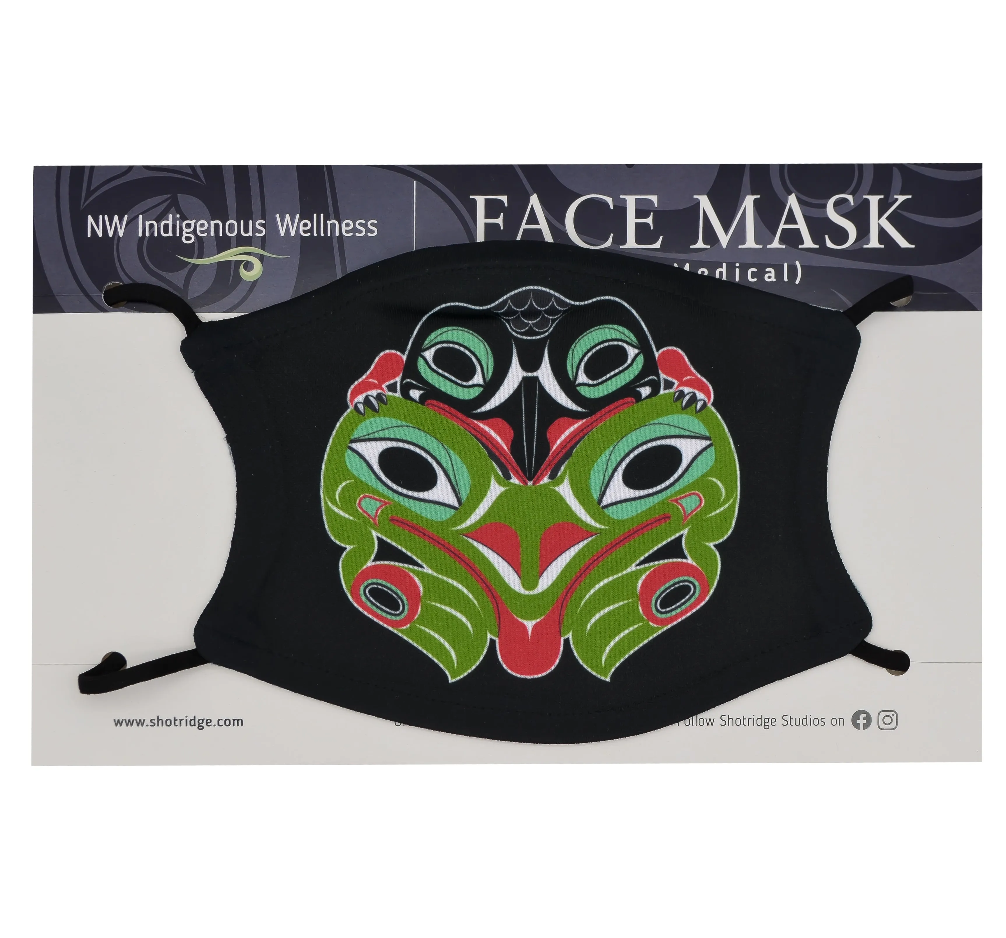 Formline Frog Face Mask