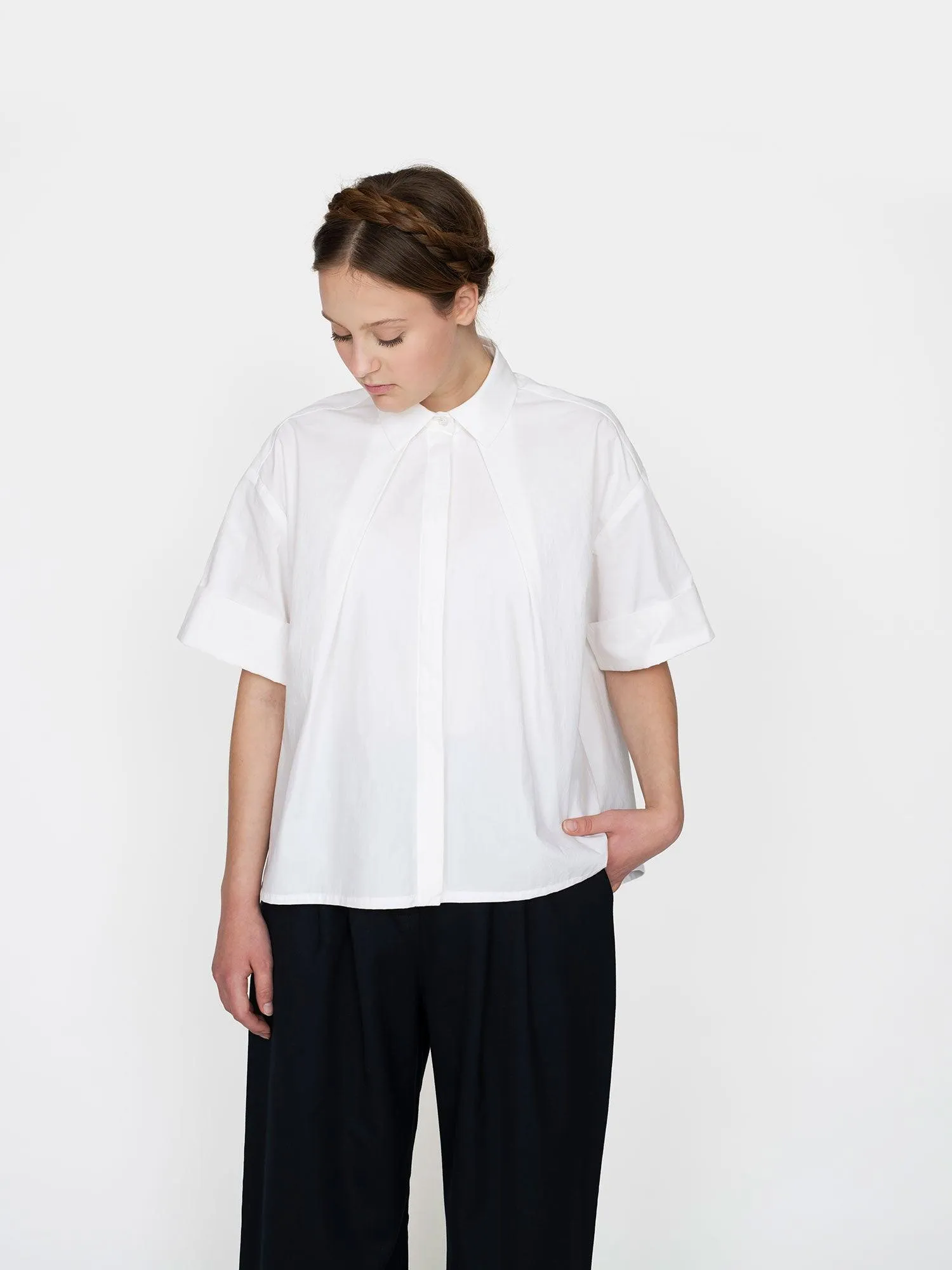 FRONT PLEAT SHIRT PATTERN