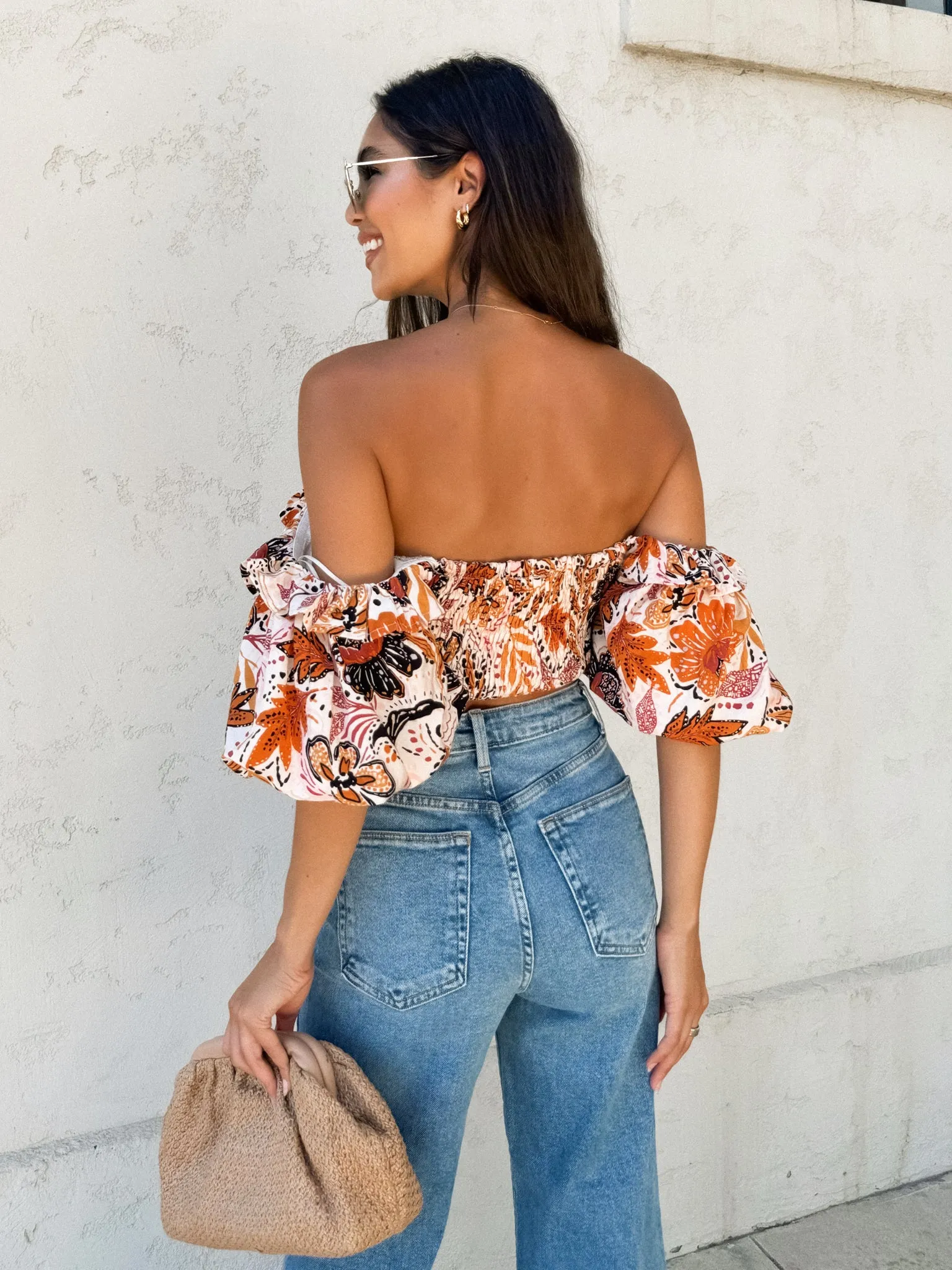 Ginger Floral Smocked Top