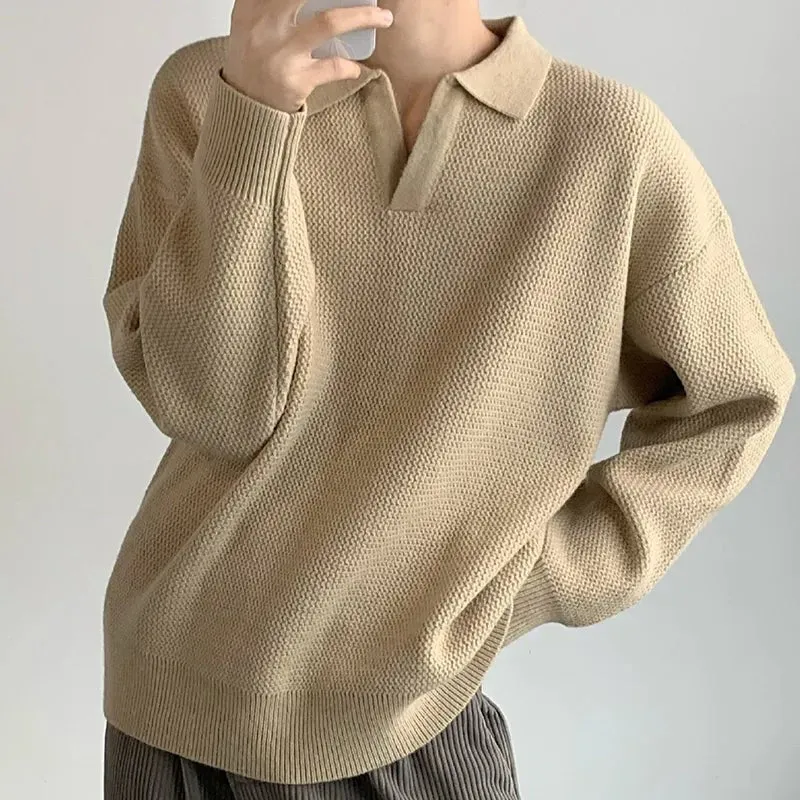 GS No. 114 Knitted Collared Sweater