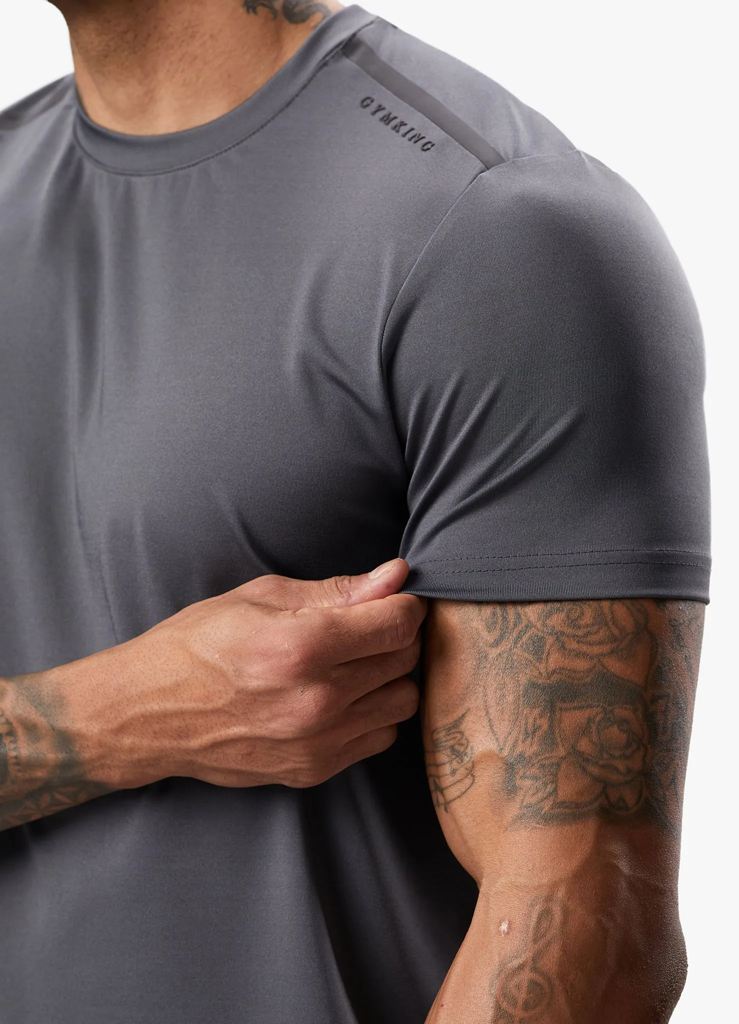 Gym King Alpha Poly Tee - Graphite