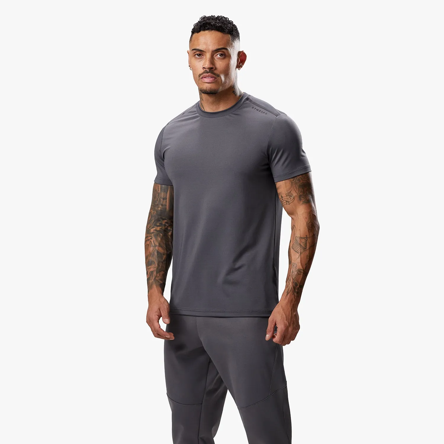 Gym King Alpha Poly Tee - Graphite