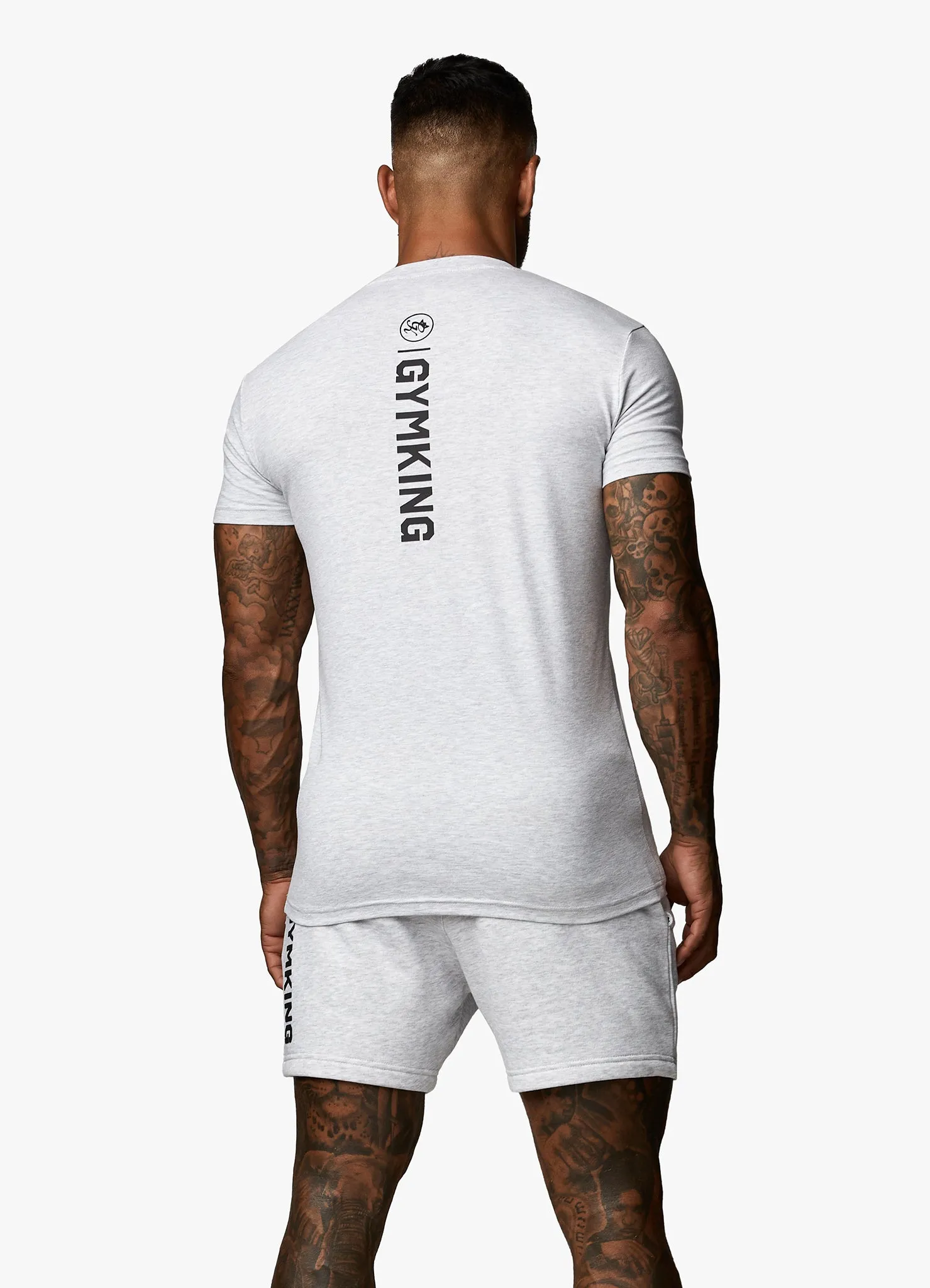 Gym King Aventus Tee - Snow Marl