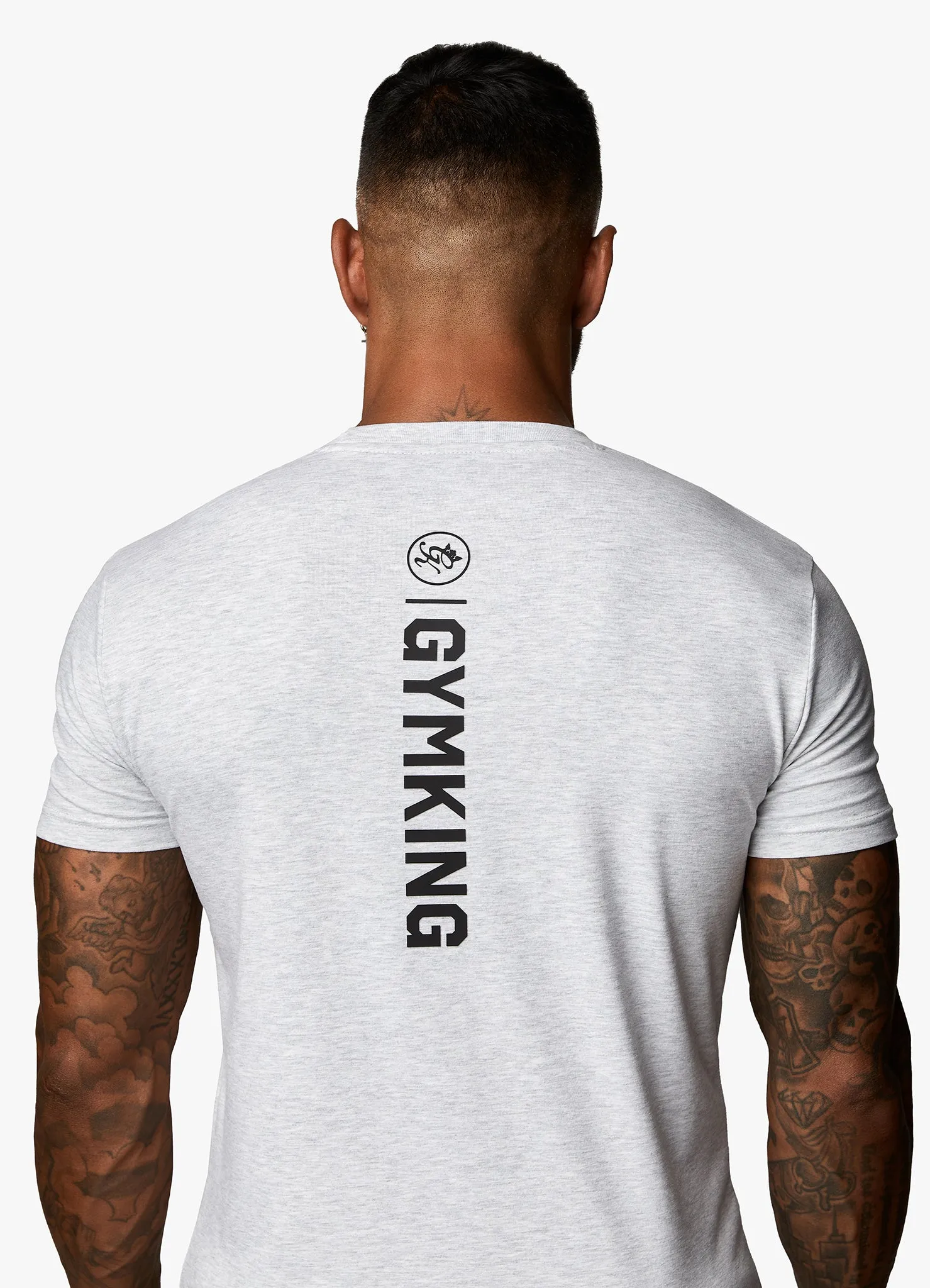 Gym King Aventus Tee - Snow Marl