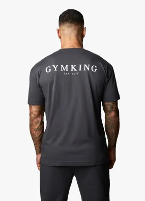 Gym King Established Tee - Dark Pewter