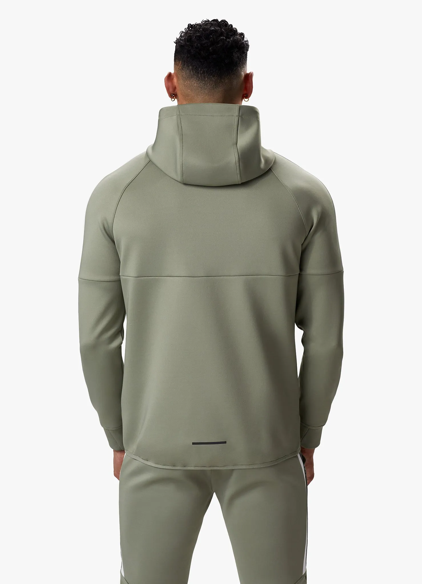 Gym King Taped Core Plus FZ Hood - Soft Khaki