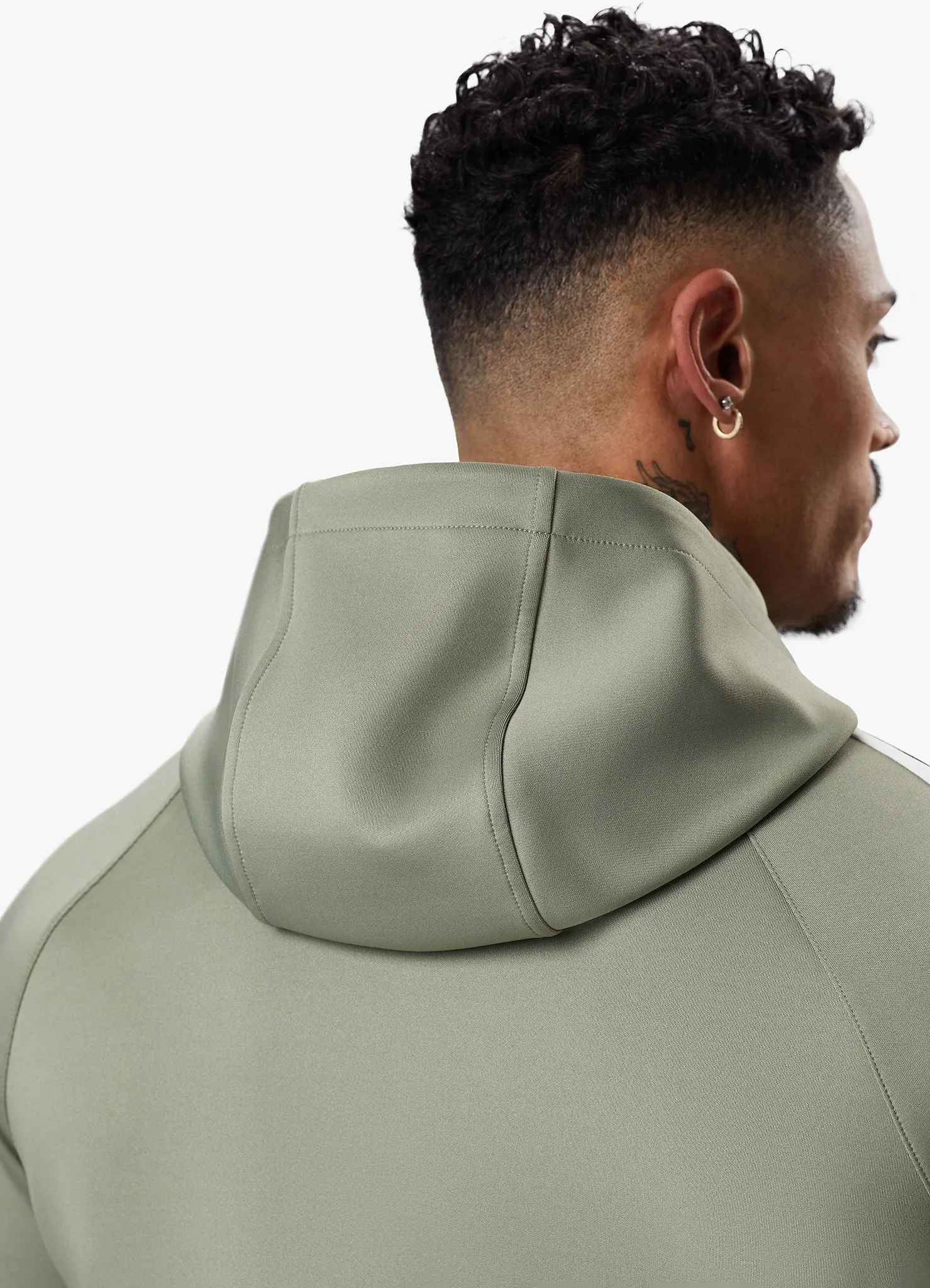 Gym King Taped Core Plus FZ Hood - Soft Khaki