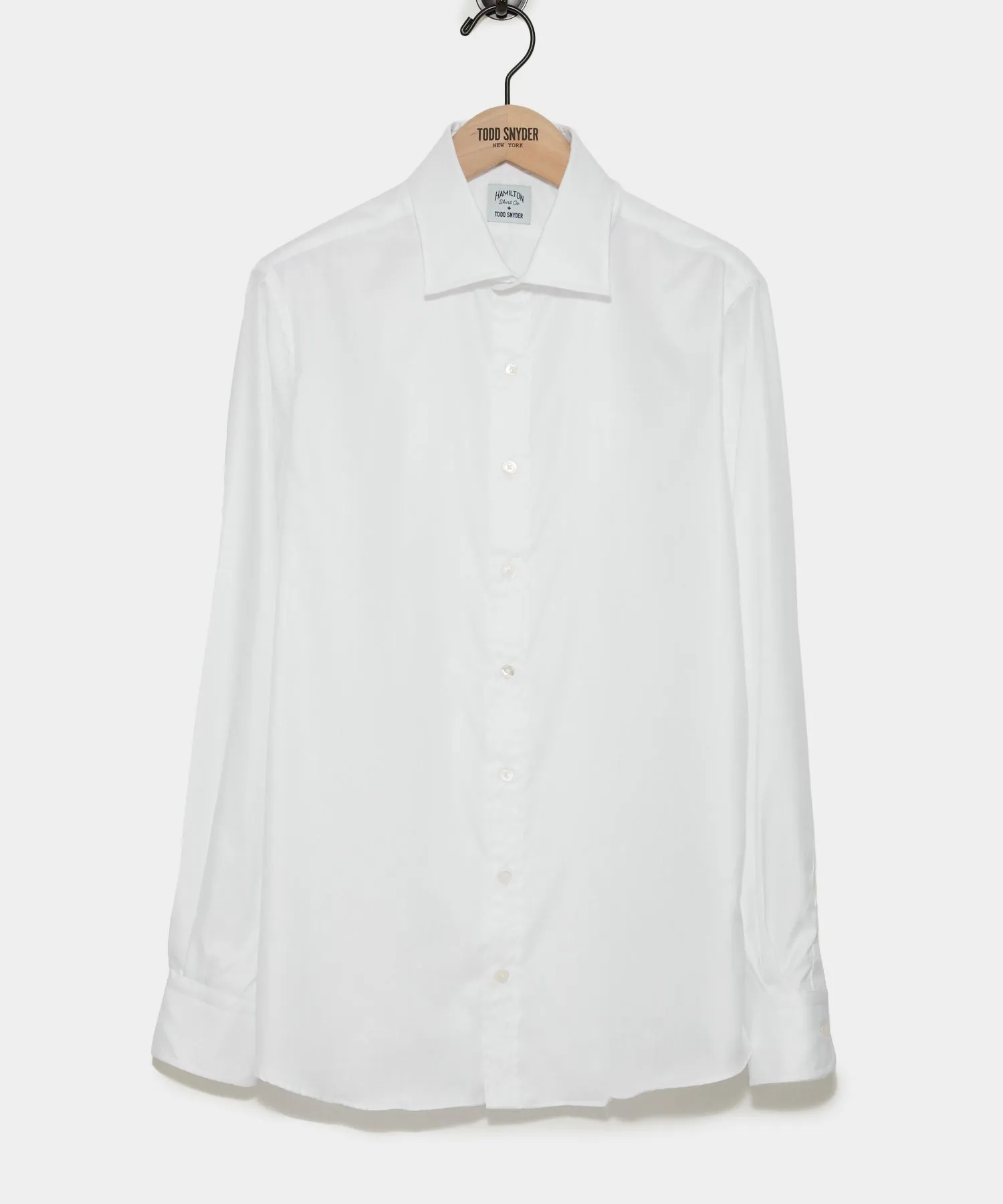 Hamilton   Todd Snyder Herringbone Dress Shirt in White