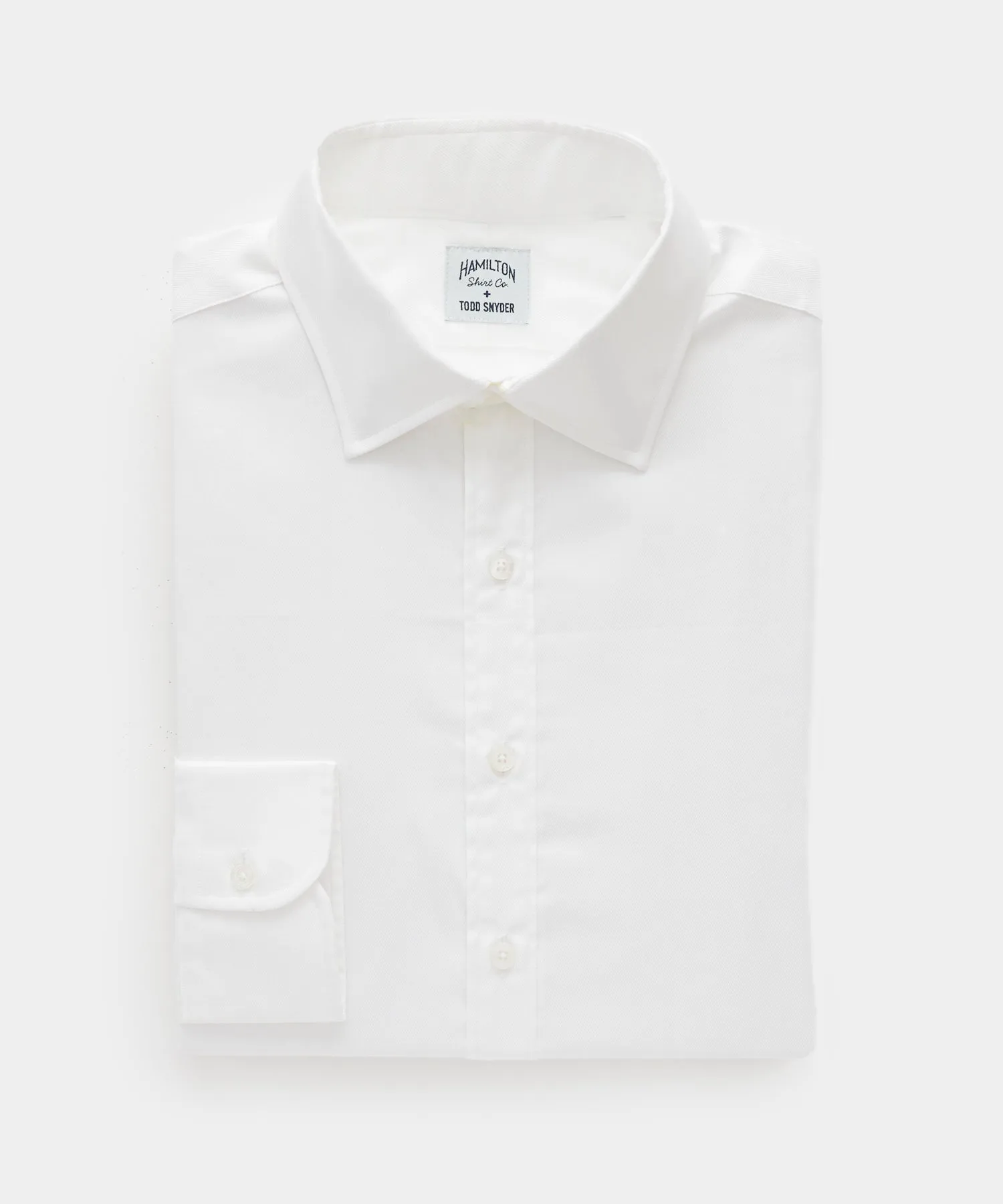 Hamilton   Todd Snyder Herringbone Dress Shirt in White