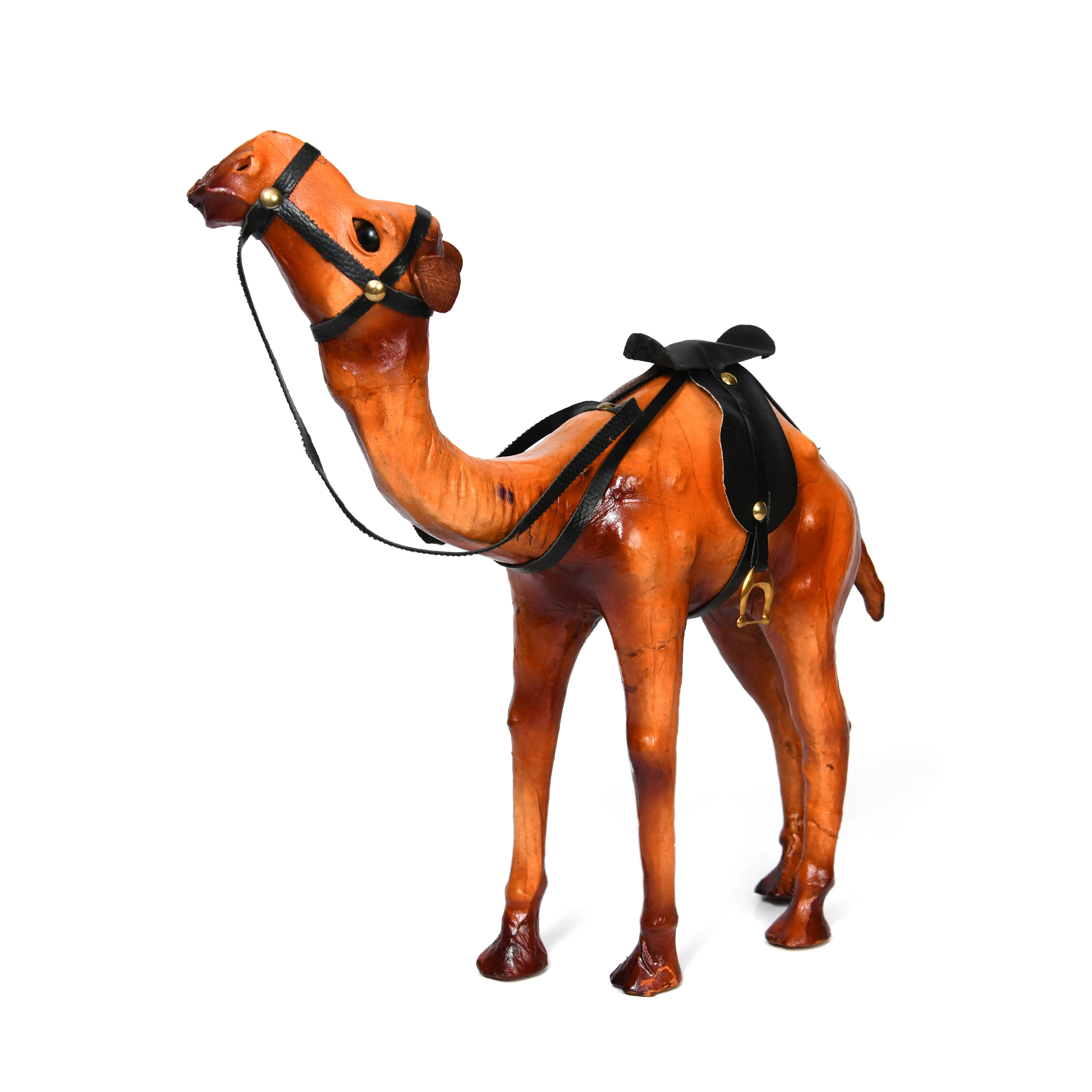 Handicraft Standing Camel Leather Showpiece – Exquisite Artisan Home Decor, ART:-LA-05