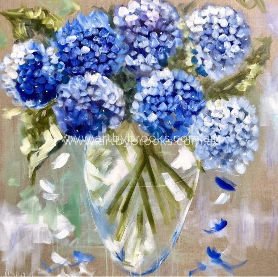 Homegrown hydrangeas - art print