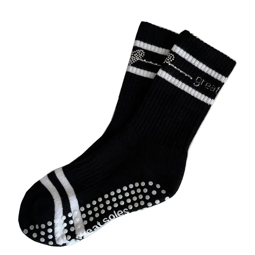 Jess Crew Grip Sock - Limited Edition- Rhinestone Stud (Barre / Pilates)