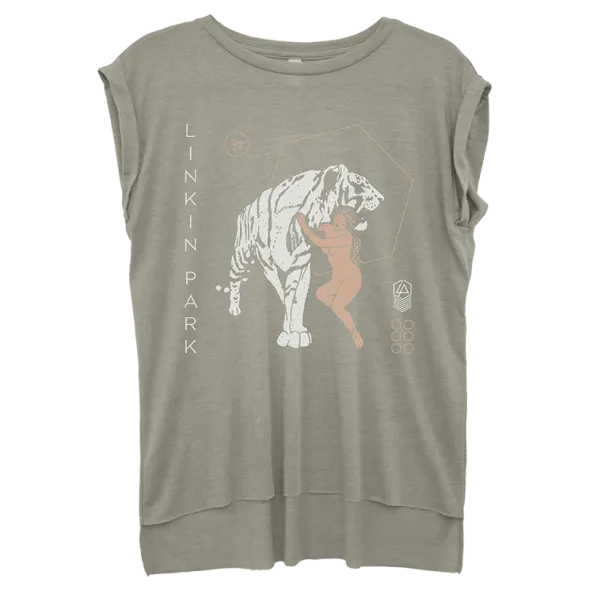 Lady Tiger Rolled Cuff Tee