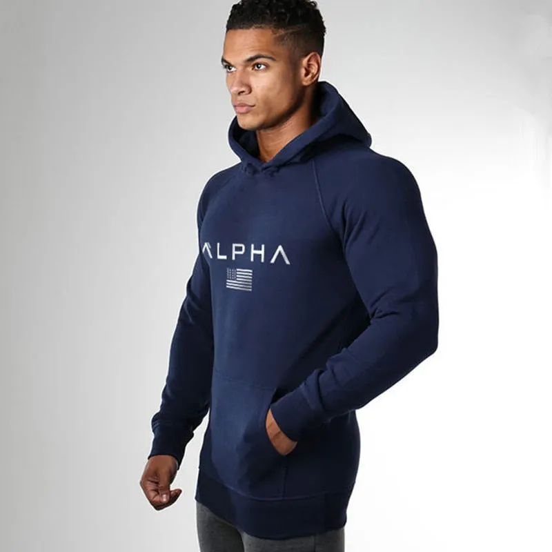 Men Bodybuilding Brand Hoodies Casual Fashion Cotton Sweatshirt Gyms Fitness Workout Hooded Jacket Tops Male Sportswear Clothing