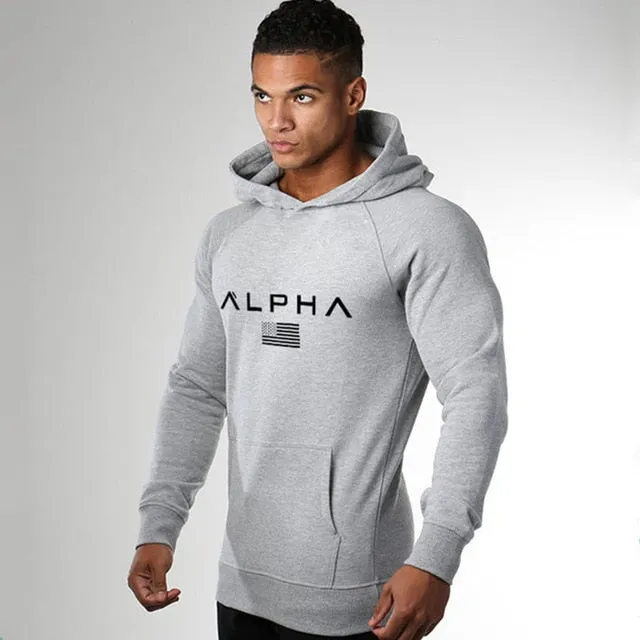 Men Bodybuilding Brand Hoodies Casual Fashion Cotton Sweatshirt Gyms Fitness Workout Hooded Jacket Tops Male Sportswear Clothing