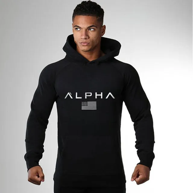 Men Bodybuilding Brand Hoodies Casual Fashion Cotton Sweatshirt Gyms Fitness Workout Hooded Jacket Tops Male Sportswear Clothing