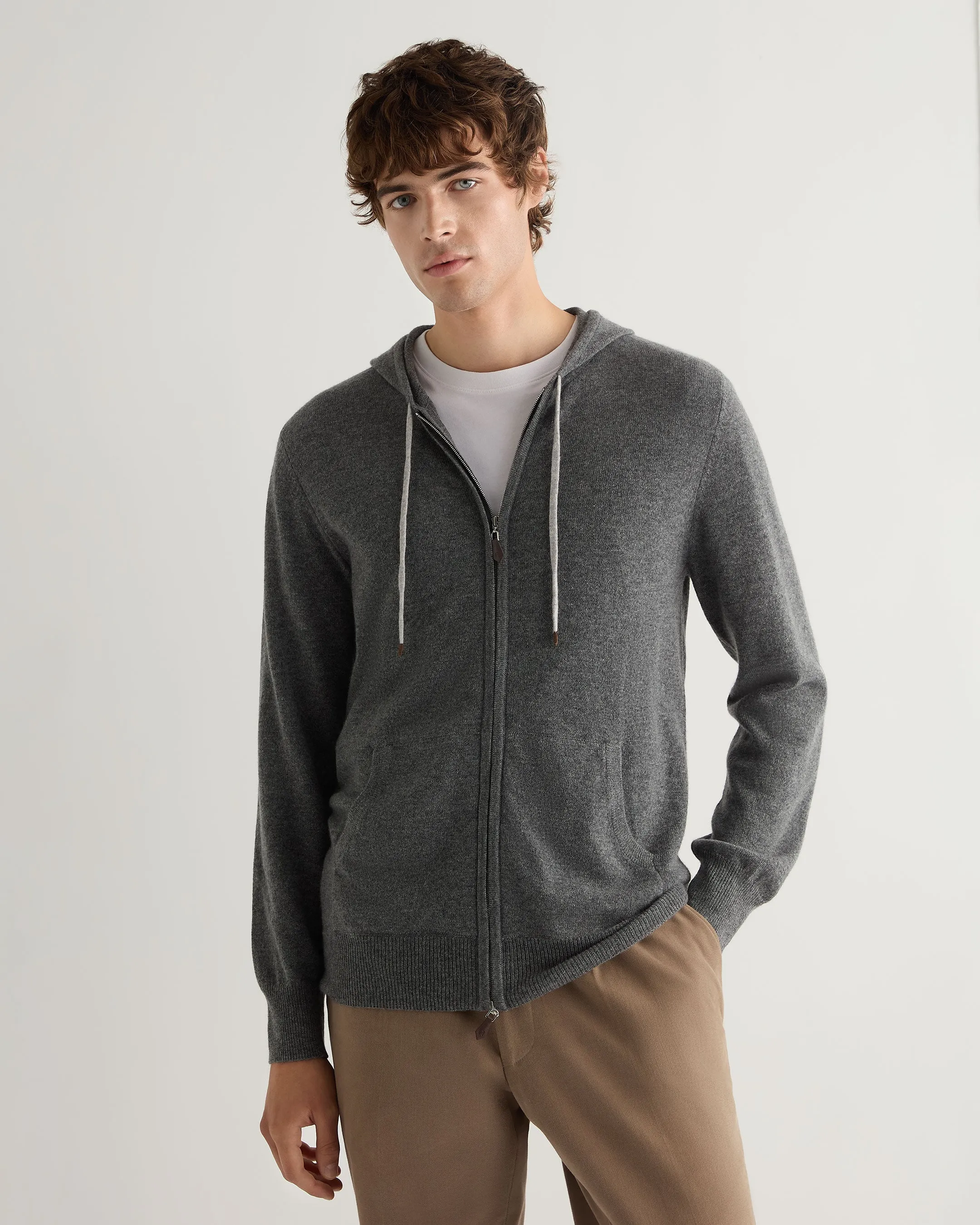 Men's Ladbroke Cashmere Hoodie Elephant Grey