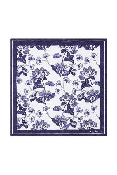 M.J. Bale - Kiwanuak Pocket Square - Indigo & White